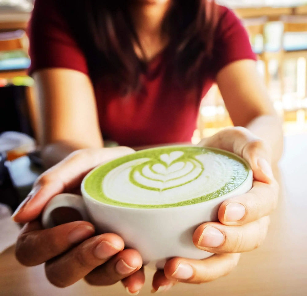Smooth clump-free matcha being whisked in a bowl