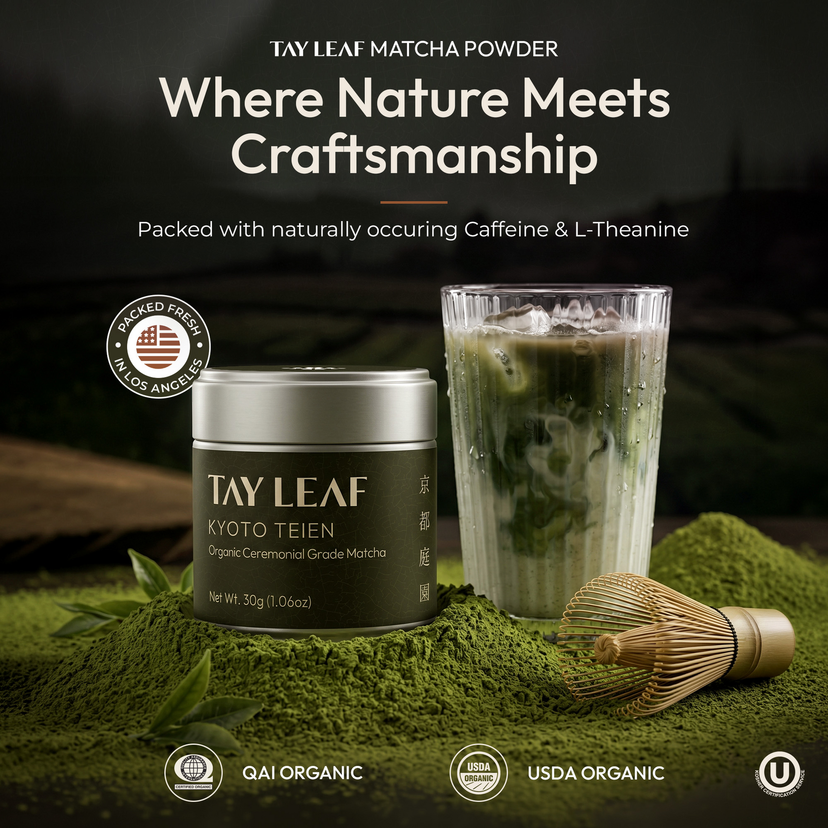 Kyoto Teien | Premium Organic Ceremonial Grade Matcha | 30g Tin